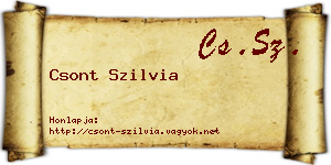 Csont Szilvia névjegykártya