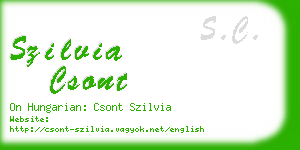 szilvia csont business card